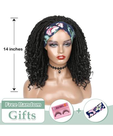 Hanne Fashion Headband Wig Short Dreadlock Goddess Hand Braided Twist Synthetic Wigs for Black Women - Daily Cosplay Braided Curly Wig 1B - Buy Online on GoSupps.com