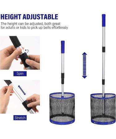 BESPORTBLE Pingpong Ball Retriever - Blue Table Tennis Ball Pick Up Net Bag for Training - Buy Online on GoSupps.com