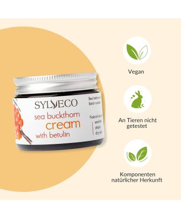 SYLVECO Birch Day Cream with Sea Buckthorn for Combination Skin with Betulin Face Cream for Dry and Impure Skin Natural Cosmetics for Face and Neck Size 50 ml - Buy Online on GoSupps.com