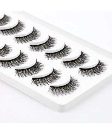 Emeda 3D Soft & Fluffy Cat Wing False Eyelashes - 10 Pairs of Natural Black Stripe Lashes (SK 20) - International Shipping Available - Buy Online on GoSupps.com