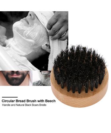 Professional Wood Beard Brush for Men | Mustache & Beard Grooming Kit | Beech Circle Brush for Care & Cleaning - Buy Online on GoSupps.com