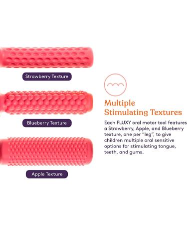 FLUXY Oral Motor Tool Therapy - 3 Unique Textures - Red - Buy Online on GoSupps.com