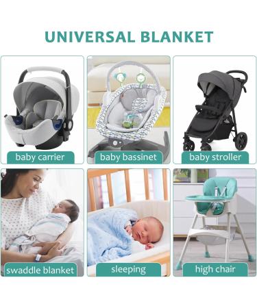 Winter Baby Swaddle Blanket for Boys & Girls - Soft & Thick Infant Wrap for Newborns - Blue Whale Geometric Leaves Design - 0-3 Months - Buy Online on GoSupps.com