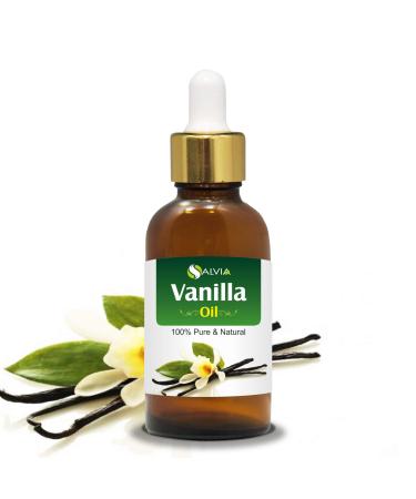 Vanilla Oil with Dropper 100% Natural Pure 15ml Oil by Salvia Vanilla 15 ml (Pack of 1)