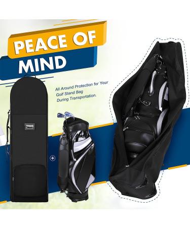 DAREKUKU Padded Golf Travel Bag with Wheels | 900D Heavy Duty Oxford | Soft-Sided Foldable Club Cover for Airlines | Black - Buy Online on GoSupps.com
