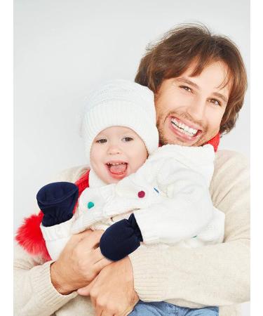 Boyiee 3 Pairs Baby Toddler Winter Mittens | Kids Fleece Warm Mittens 0-6 Months | Black Navy Blue Grey - Buy Online on GoSupps.com