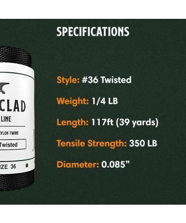 Ironclad Supply Tarred Bank Line Heavy Duty 100% Nylon Twine for