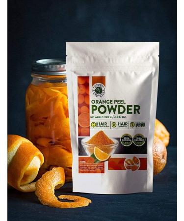 Orange Peel Powder for Hair & Skin Care - 100g | 100% Natural Organic | Henna Cosmetics - Buy Online on GoSupps.com