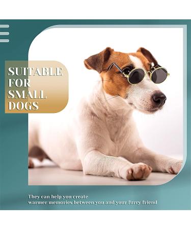 Retro Dog Sunglasses | Classic Round Pet Glasses for Cats and Dogs | Costume Accessories in Black - Buy Online on GoSupps.com