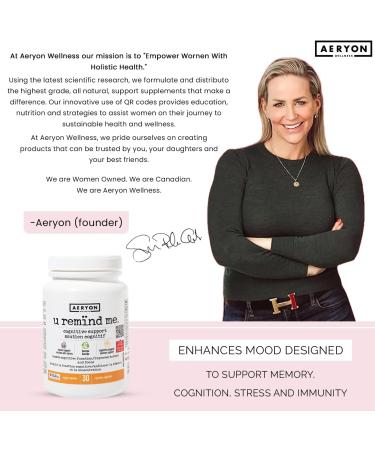 U Remind Me Ashwagandha Capsules | Cognitive Support Supplement Enhances Mood Designed to Support Memory Cognition Stress and Immunity | Ashwagandha KSM-66 - 30 Veggie Capsules - Buy Online on GoSupps.com