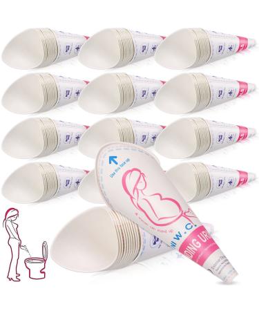 240 Pcs Disposable Female Urination Device Portable Urinary Pee Funnel for Women Portable Urinal for Women Waterproof Paper Standing Pee Cup Urine Pocket Toilet for Camping Travel Pregnant Wounded