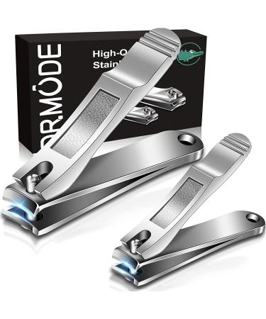 DR. MODE Nail Clippers Set - Professional Stainless Steel Fingernail & Toenail Cutters - 2 Pack with Travel Case for Men & Women - Buy Online on GoSupps.com