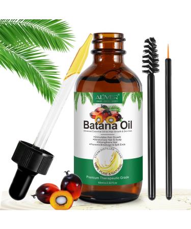 Batana Oil for Hair Growth Pure Organic Natural and Cold Pressed Hair Oil for Hydrating & Repairing Dry Damaged Hair Skin Care Face Body Batana Oil 60ml