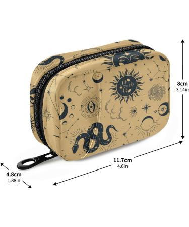 Magic Snake Sun Moon Pill Organizer | 7-Day Travel Pill Case | Compact & Modern Weekly Dose Pouch | Removable Compartments | Ideal for International Shipping - Buy Online on GoSupps.com