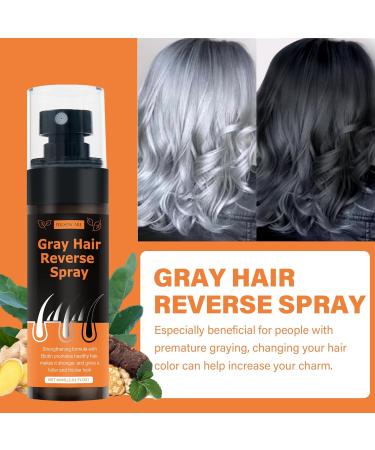 Herbal Gray Hair Reverse Spray | Smoothing Darkening & Growth Serum for Thinning Hair | Polygonum Multiflorum Conditioner for Men & Women - Buy Online on GoSupps.com