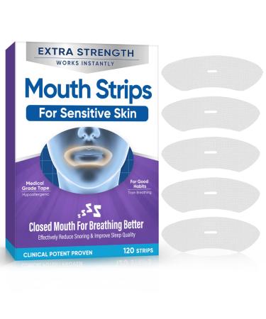 Mouth Tape for Sleeping 120Pcs Sleep Mouth Tape Correct and Reduce Snoring for Enhancing or Improving Nose Breathing & Nighttime Sleeping
