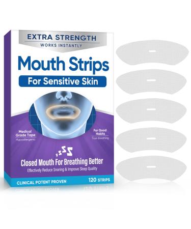 Mouth-Tape-for-Sleeping 120 Pcs Mouth Tape for Snoring Snoring Aids for Men/Women Correct and Reduce Snoring for Enhancing or Improving Nose Breathing Purple