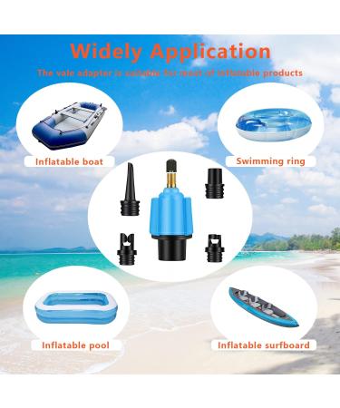 Inflatable SUP Pump Adaptor Converter for Boat, Paddle Board, Kayak, Dinghy & Bed - Blue - Buy Online on GoSupps.com