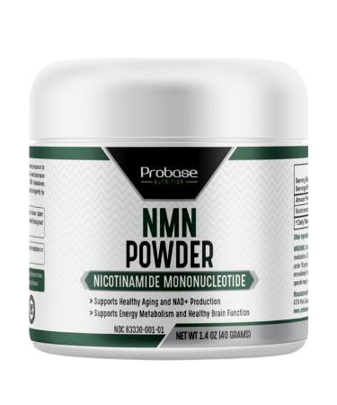 Probase Nutrition Longevity Pure NMN Powder 40 Grams - Ultra-Pure, Fully Stabilized, Pharmaceutical Grade NMN to Boost NAD+, Nicotinamide Mononucleotide Powder (Packaging May Vary)