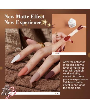 AZUREBEAUTY 30Pcs Dip Powder Nail Kit - 8 Fall Winter Colors Nail Sticks Base/Top Coat & Activator for Salon Quality French Manicure - Buy Online on GoSupps.com