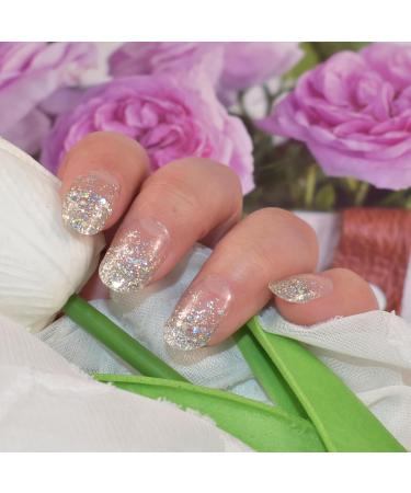Buy Semi Cured Gel Nail Strips | Glitter Sequins Nail Stickers & Transparent Full Nail Wraps for Stunning Nail Art Design - International Shipping Available - Buy Online on GoSupps.com