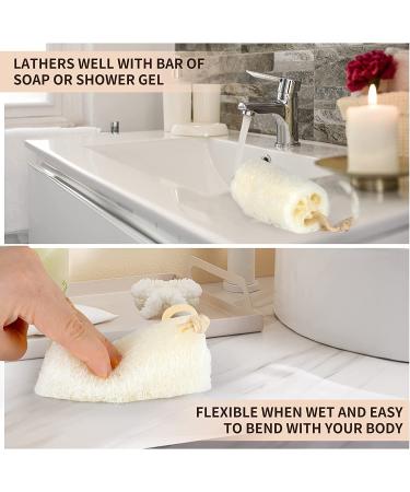Natural Loofah Sponge for Exfoliating Body Scrubber - 3 Pack for Men and Women - Eco-Friendly and Skin Care Benefits for a Radiant Appearance - Buy Online on GoSupps.com