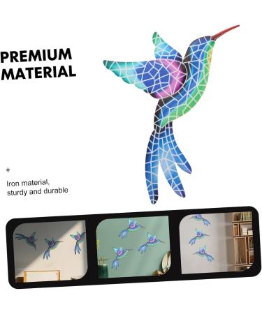 GRIRIW Mosaic Hummingbird Wall Pendant Unique Iron Art Craft for Creative Wall Decor Decorative - Buy Online on GoSupps.com