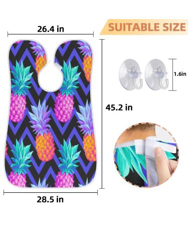 Colorful Pineapple Beard Bib Apron - Non-Stick Waterproof Hair Catcher for Men | Perfect Grooming Gift - Buy Online on GoSupps.com