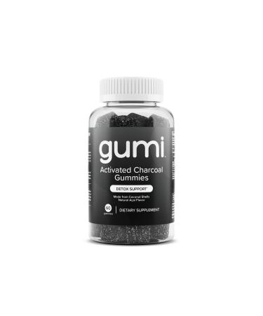 gumi Nutrition Coconut Activated Charcoal Gummies - Charcoal Supplements for Detox, Oral Health & Gut Health - 200mg Gummy Vitamin - Gluten Free, Vegan & Non GMO - Natural Aa Flavor (60 Count)