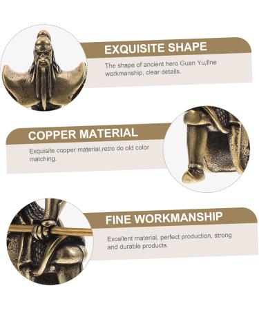 Abaodam 2pcs Tea Pet Guan Yu Dining Table Centerpieces Kuan Gong Statue Guan Gong Copper Craft Figure Lovers - Buy Online on GoSupps.com
