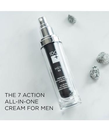 IDC Dermo Men G2 All-In-One Anti Aging Face Cream Serum - Vegan Anti-Wrinkle Hydrating Solution for Face Eyes & Neck - 1 fl oz - Buy Online on GoSupps.com