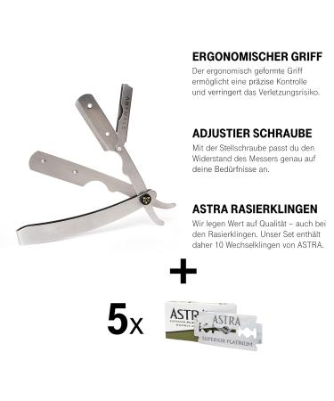 Anymale Silver Edition - Sustainable Razor & 10 Astra Blades | Men's Travel Shaving Set for Beginners | Eco-Friendly Barber Accessories - Buy Online on GoSupps.com