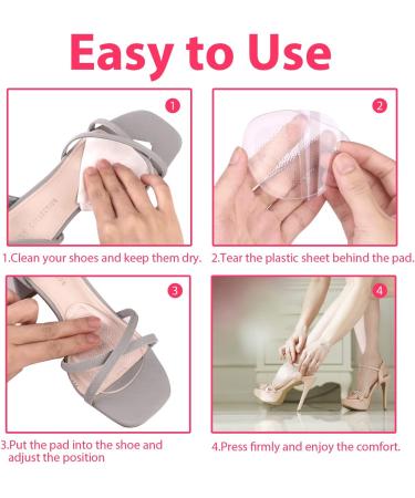 Medium-Footed High Heel Insoles - 3 Pairs Gel Cushions for Pain Relief & Comfort | Washable & Reusable Foot Pillows - Buy Online on GoSupps.com