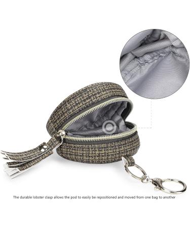 Qiyifang PU Leather Pacifier Bag - Stylish Pacifier Holder for Diaper Bags with Clips | Ideal for Boys & Girls - Buy Online on GoSupps.com