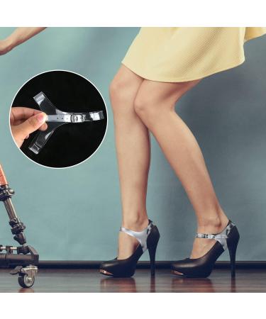 Shop 2 Pairs Invisible High Heel Shoe Straps - Detachable Elastic Transparent & Skin-Friendly for Loose Heels - Buy Online on GoSupps.com