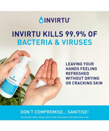 Byotrol INVIRTU Alcohol-Free Hand Foam Sanitiser - Fragrance-Free & Non-Taint | 100ml - Buy Online on GoSupps.com