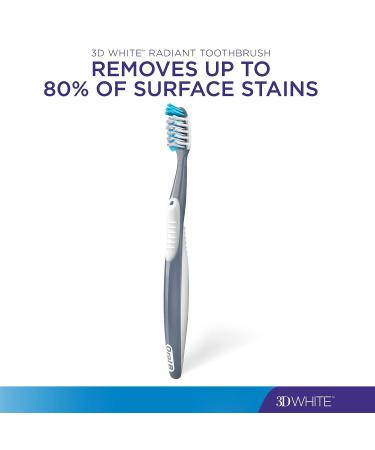 Oral-B 3D White Radiant Whitening Manual Toothbrush - 2 Count (Pack of 1) - Buy Online on GoSupps.com