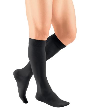 medi Duomed basic knee socks with lace unisex | Compression stockings CCL2 for women and men | Black | Size III