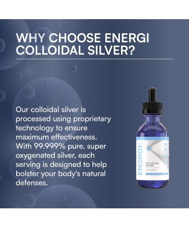 ENERGI Colloidal Silver Liquid Immune Support Supplement Immunity System Supplement for Adults and Kids Colloidal Silver Drops or Spray 8 Fl Oz Bottle - Buy Online on GoSupps.com