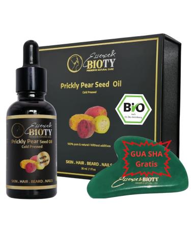 Organic Cactus Core Oil 100% Pure - Anti-Aging Face Hair & Nail Care | 30ml + Free Jade Gua Sha Massage Tool - Buy Online on GoSupps.com