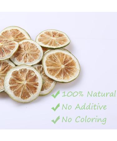 ULTHMOK INC Premium dried lime slices 80 g 100 natural dehydrated limes lemon slices for cake decoration and cocktail garnish no additives and no sugar added lime - Buy Online on GoSupps.com