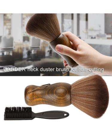 Neck Duster and Black Plastic Brush Fast Cleaning Neck Dust Brush with Nylon Bristles and Wooden Handle Neck Hair Cleaning Brush with Stand Up Base Practical Barber Accessories for Hair Cutting - Buy Online on GoSupps.com