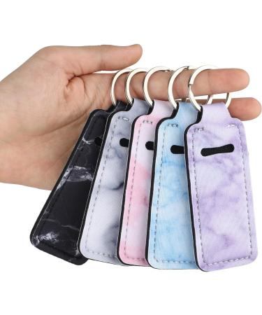 9 Pcs Marble Lip Balm Holder Keychain | Stylish Chapstick & Lipstick Sleeve | Perfect Gift for Women & Girls - Buy Online on GoSupps.com