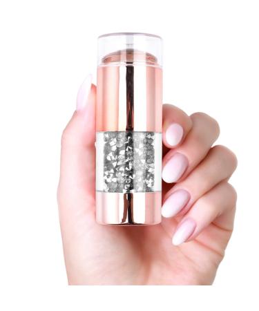 Stamper Nail Art with pattern as silicone nail stamp stamping cushion clear & marshmallow stamp in one in rose gold