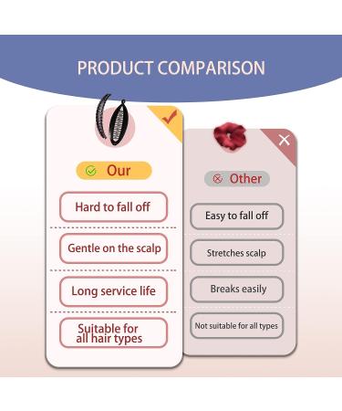 4Pcs Vintage Banana Clip Fishtail Hair Combs for Thick Curly Hair - Hair Accessories for Women - Buy Online on GoSupps.com