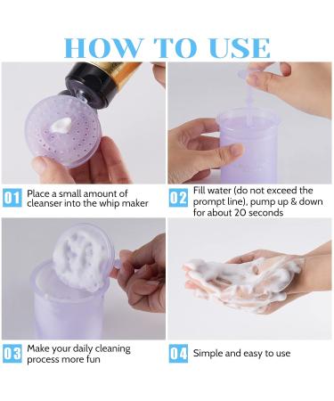 4 Pieces Face Foam Maker Set - Travel-Friendly Facial Cleanser Whip Maker for Quick Skincare & Cleansing - Lightweight Foam Cup Tool - Buy Online on GoSupps.com