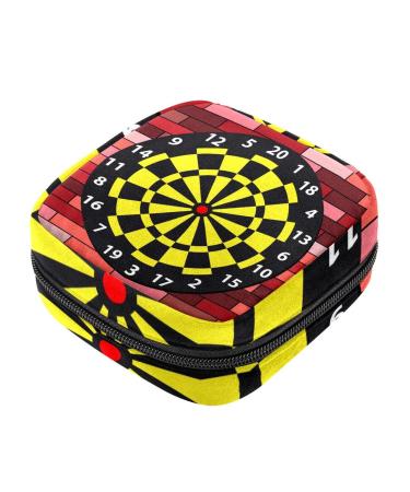 Target yellow black circle women bands storage bag menstrual bag portable menstrual cup pocket with zipper for teenagers girls women women