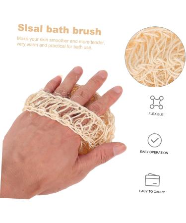 FRCOLOR 2pcs Exfoliating Sisal Bath Brush & Shower Balls - Loofah Sponge Pouf Mesh Scrubber & Body Cleaning Spa Tool - Buy Online on GoSupps.com