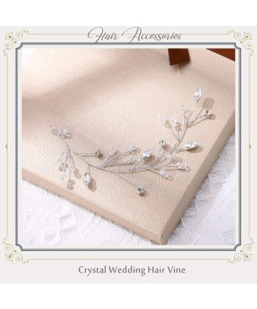 JAKAWIN Crystal Wedding Hair Vine - Bridal Rhinestone Headpiece for Women - Silver Hair Accessories - Buy Online on GoSupps.com