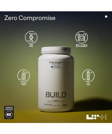 LTH Build Whey & All-in-One - Trusted by Life Time Members - 30g Protein - Meal Replacement Protein Shake - Enzymes Probiotics Fiber & More - Grass-Fed Whey Protein - Chocolate 20 Servings - Buy Online on GoSupps.com